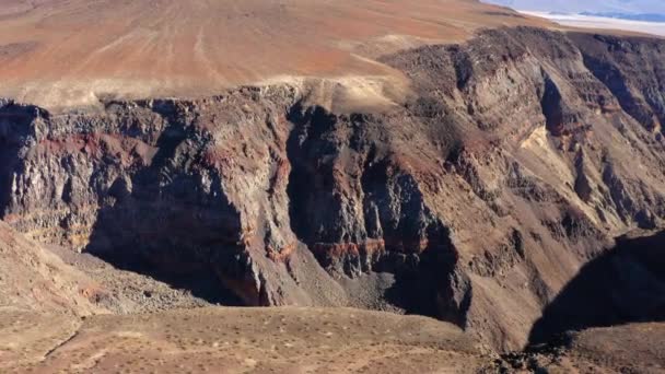 Vue Aérienne Droite Gauche Canyon Coloré Star Wars Situé Claifornia — Video