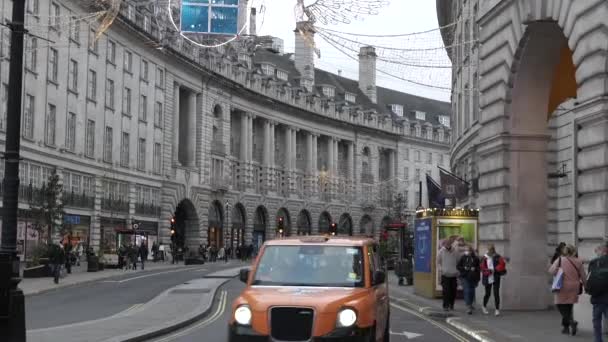 Londen Oxford Street Met Kerstmis 2021 — Stockvideo