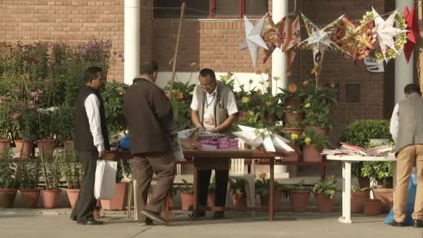 Indický Křesťanský Kostel Sacred Heart Katedrála Nové Dillí Katolický Rituál — Stock video