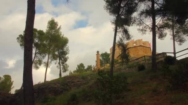 Château Alcazar Sommet Une Colline Versants Sopena Segorbe Communauté Valencienne — Video