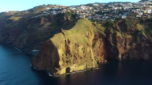 Ponta Garajau Cristo Rei Cristo Rei Estátua Perto Funchal Ilha — Vídeo de Stock