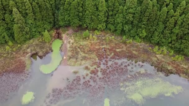 Lot Dronem Nad Laguną — Wideo stockowe