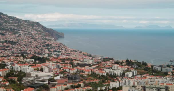 Panorama Funchal Punktu Widokowego Pico Dos Barcelos Maderze Portugalia Zdjęcia — Wideo stockowe