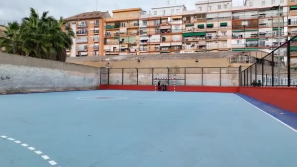 Envolvendo Sessão Treino Futebol Rua Valência Espanha — Vídeo de Stock