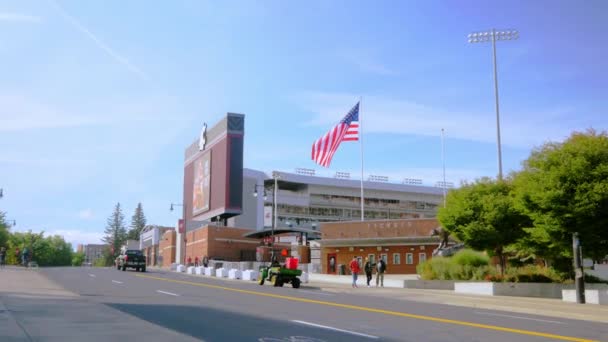 Washington Pullman Estados Unidos Diciembre 2021 Autopista Cerca Universidad Estatal — Vídeo de stock