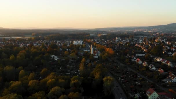 ドイツにおけるボデンゼー周辺の航空写真 — ストック動画