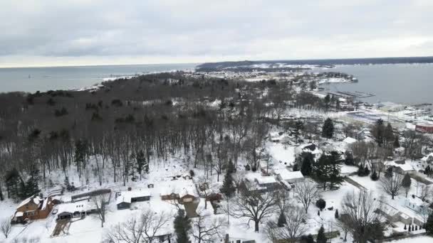 Luftbild Drohne Schiebt Sich Nordwärts Über Die Dünen Des Beachwood — Stockvideo