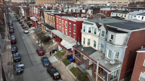 Aerial Establishing Shot Urban City Usa Residential Housing District Slow — Stock Video