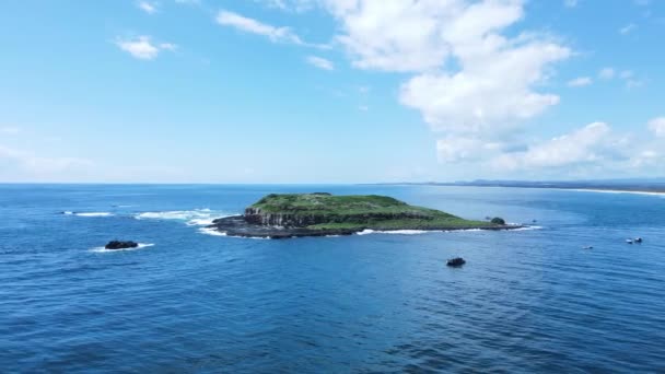 Rezerwat Przyrody Cook Island Otoczony Błękitną Wodą Oceanu Widok Kinematycznego — Wideo stockowe