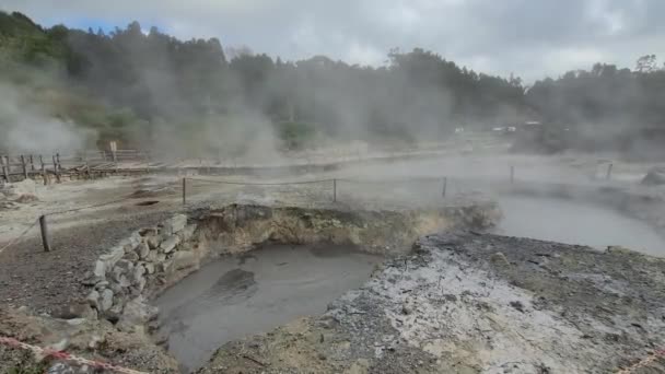 Ketels Van Ovens Van Sao Miguel — Stockvideo