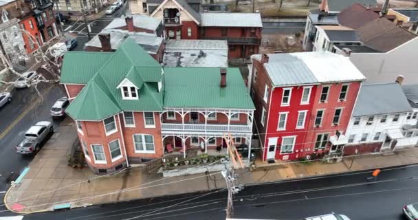 Aerial Rumah Kota Perkotaan Amerika Tempat Tinggal Dan Gaya Hidup — Stok Video