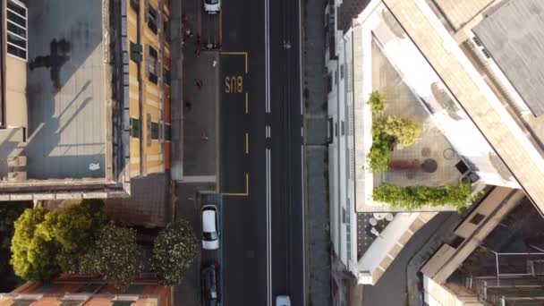 Drone Top Shot Trafic Gênes — Video
