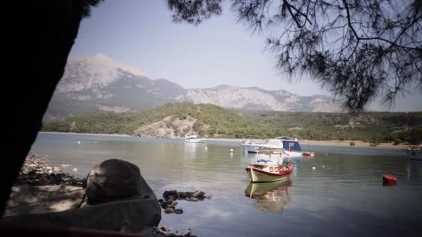 Calma Orillas Del Mar Antalya Taurus Costa Turquía — Vídeo de stock