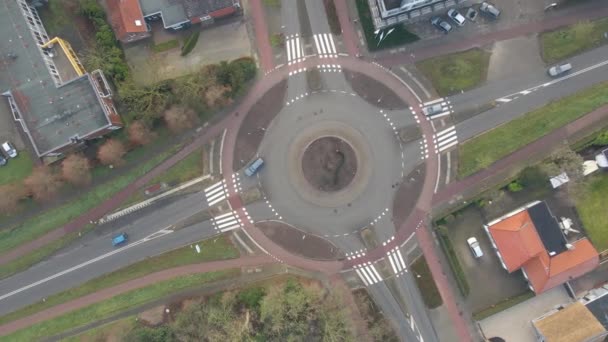 Luchtfoto Van Bovenaf Van Het Uitgaand Verkeer — Stockvideo