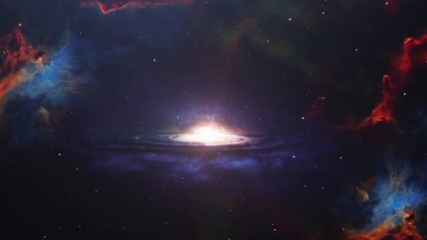 具有星场星云背景的4K银河空间 — 图库视频影像