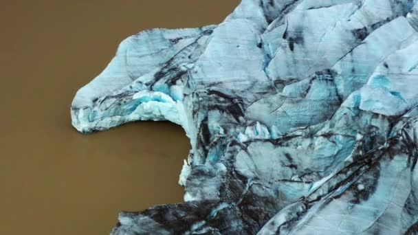 Svnafellsjkull Glacier Vatnajkull 빙하의 배출구 아이슬란드 무인기 — 비디오
