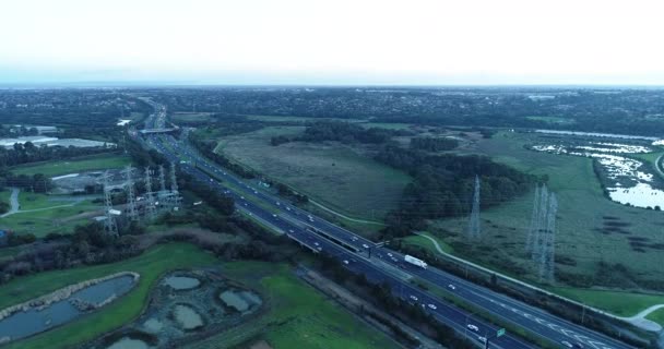Długie Stałe Ujęcie Ruchu Autostradzie Eastlink Melbourne Australia — Wideo stockowe