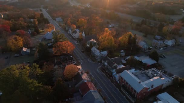 Aerial View New Market Maryland Amerikai Egyesült Államok Utcák Épületek — Stock videók