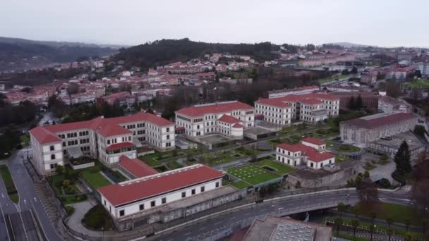 Santiago Compostela Daki Idari Binaların Görüntüsü — Stok video