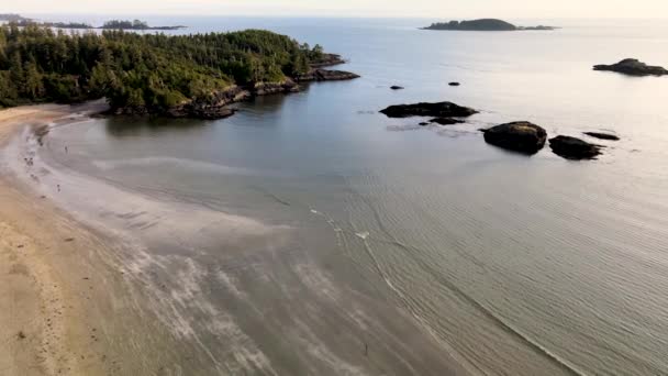 Беспилотный Снимок Океана Пляжа — стоковое видео