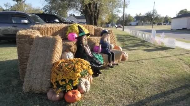 Halloween Otoño Cosecha Carnaval Una Iglesia Veces Llamado Aleluya Noche — Vídeo de stock