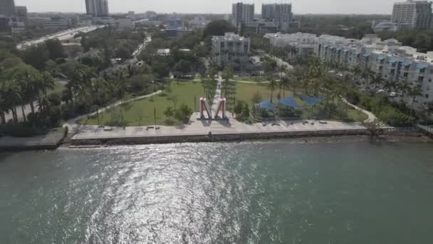 Retiros Aéreos Desde Albert Pallot Park Cerca Tuttle Causeway Miami — Vídeos de Stock