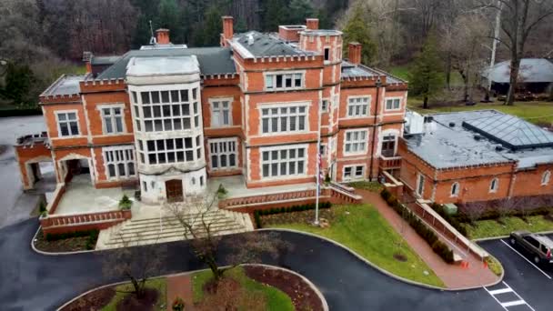 Jeffrey Park Bir Parçası Olarak Bexley Ohio Daki Jeffrey Mansion — Stok video