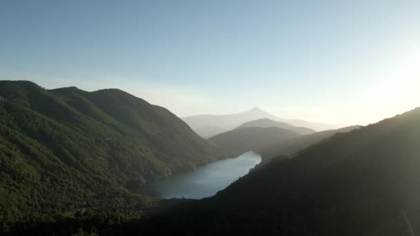Dolly Směrem Tinkilkové Laguně Národním Parku Huerquehue Jižním Chile Villarrica — Stock video