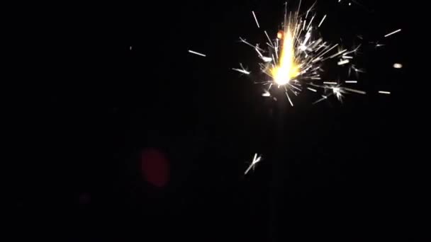 Flame Slow Motion Smoldering Stick — Stock Video