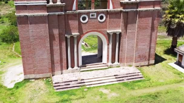 Monumento Catedral Yungay Camposanto Ancash — Vídeos de Stock