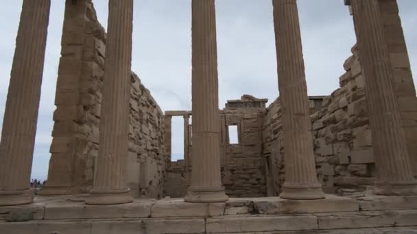 Chrám Parthenon Akropoli Aténách Řecko — Stock video
