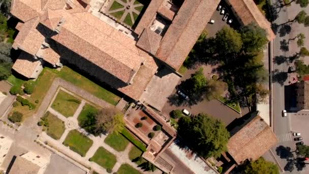 Εναέρια Λήψη Του Abbey Casamari Από Drone Frosinone Lazio Ιταλία — Αρχείο Βίντεο