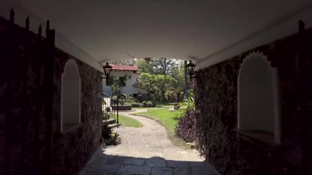 Aerial Shot Beautiful House — Stock Video