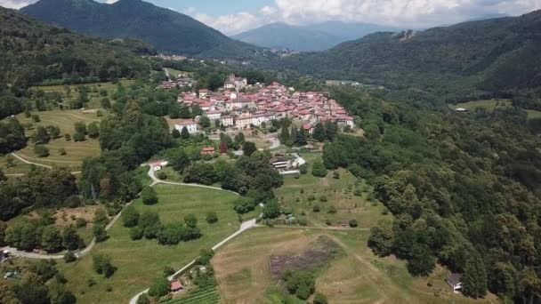 Die Historische Stadt Breno Südlichen Kanton Tessin Schweiz — Stockvideo