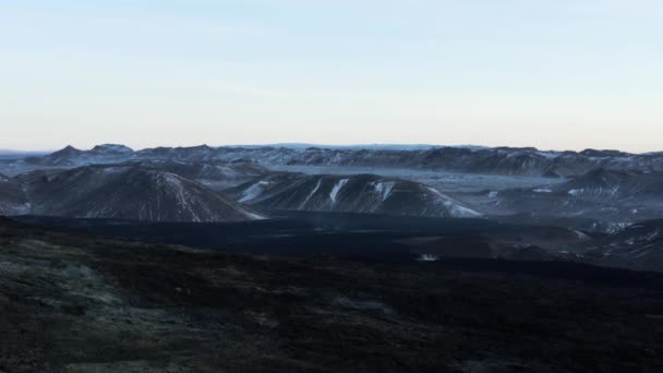 Wild Spectaculair Vulkanisch Landschap Hooglanden Van Ijsland Met Donkere Basalt — Stockvideo