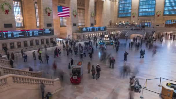 Time Lapse Main Hall Grand Central Station — Stock Video