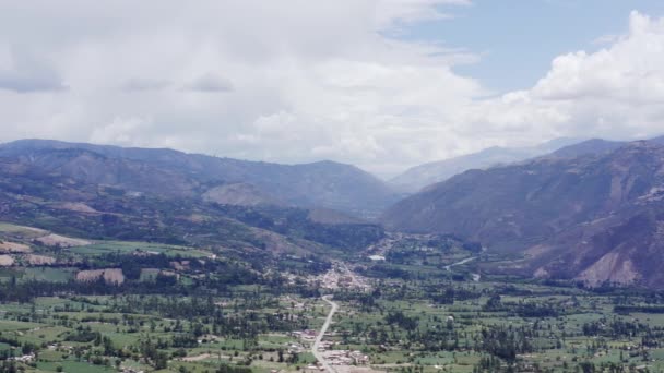 Ciudad Valle Alrededor Yungay Ancash Perú — Vídeo de stock