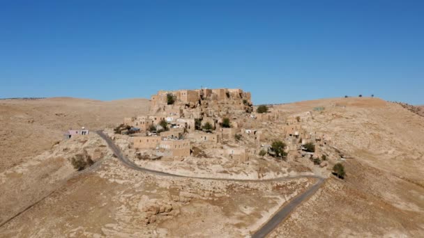 Historische Steinhäuser Dorf Kalecik Auf Einem Hügel Der Provinz Mardin — Stockvideo