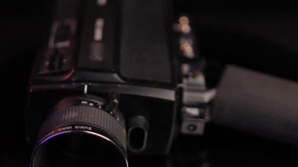 Vintage Eumig 8Mm Videocamera Uit Jaren Zeventig Close Detail — Stockvideo