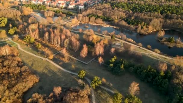 Gdask Przymorze Poland Drone Volar Por Encima Ciudad Revelando Increíble — Vídeos de Stock