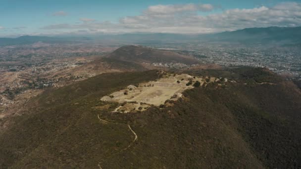 Letecký Dron Vystřelil Nad Malebným Výhledem Zapotecs Ancient Mesoamerican Pyramids — Stock video