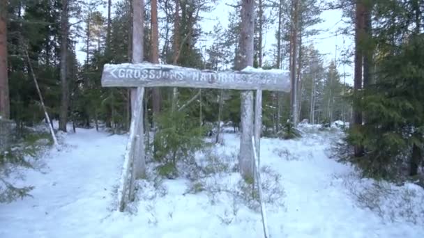 Entrada Para Parque Nacional Suécia — Vídeo de Stock