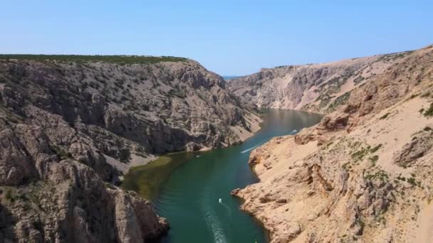 Canyon Del Fiume Zrmanja Delimitato Alte Maestose Rocce — Video Stock