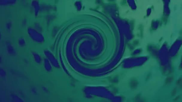 Портал Або Концепція Подорожей Часі Блакитний Акваріум Обертається Рідкий Ефект — стокове відео