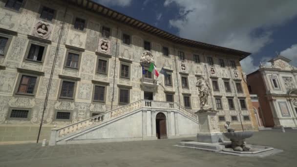 Vista Esquerda Para Direita Histórica Piazza Dei Cavalieri Praça Dos — Vídeo de Stock