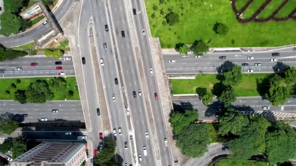 Vista Aérea Panorámica Del Famoso Cruce Entre Carretera East Radial — Vídeos de Stock