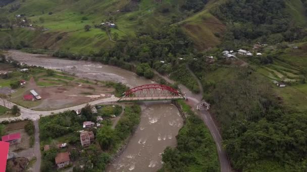 Bro Flod Ved Indgangen Til Prusia Pozuzo Selva Central Peru – Stock-video
