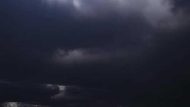 Trovoada Nuvens Escuras Céu — Vídeo de Stock