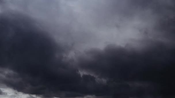 Tijdspanne Van Donkere Wolken Lucht — Stockvideo