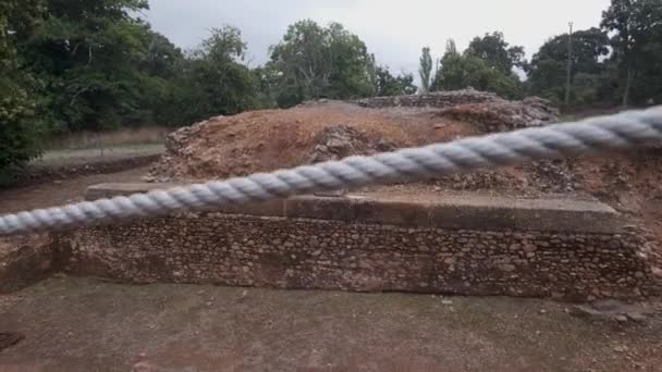 Niedergang Wegen Römischer Überreste Portugal — Stockvideo